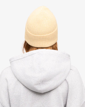 Merino Wool Beanie Soft Yellow