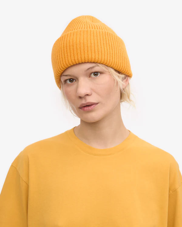 Merino Wool Hat Burned Yellow