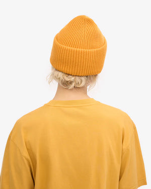 Merino Wool Hat Burned Yellow