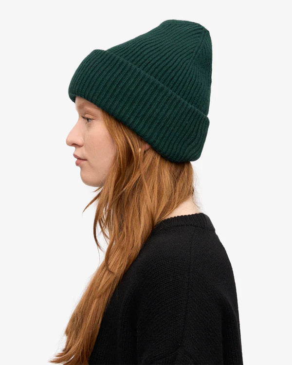 Merino Wool Hat Emerald Green