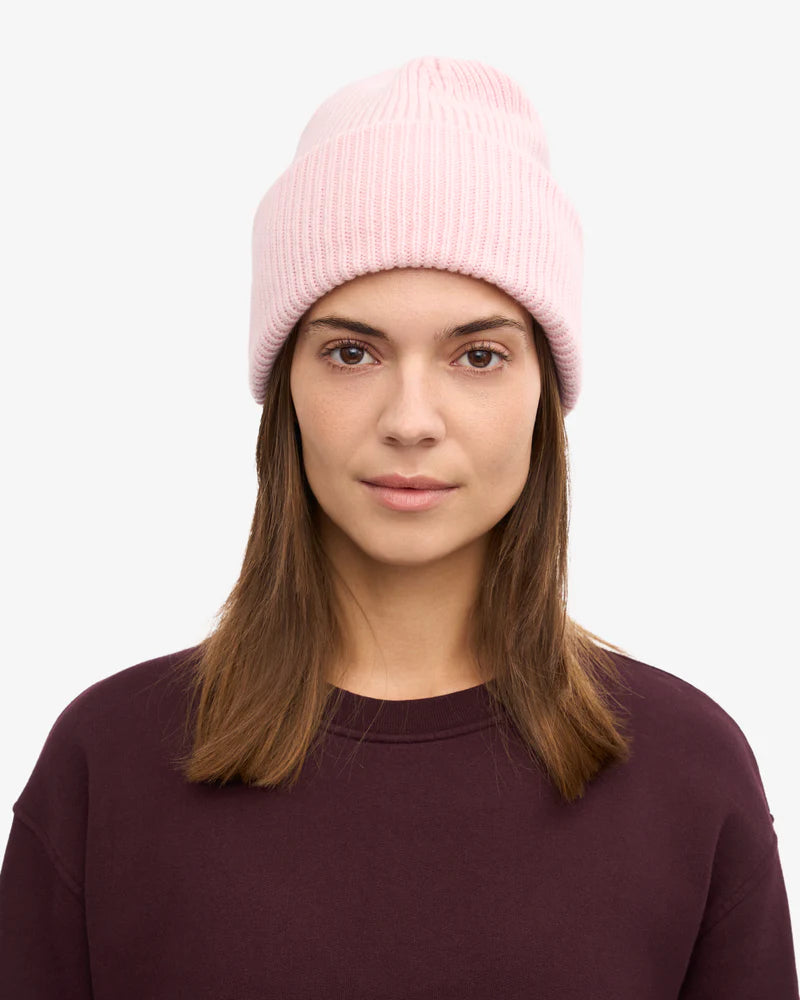Merino Wool Hat Faded Pink