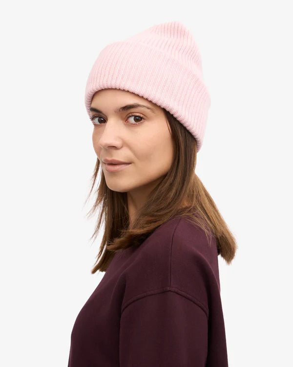 Merino Wool Hat Faded Pink