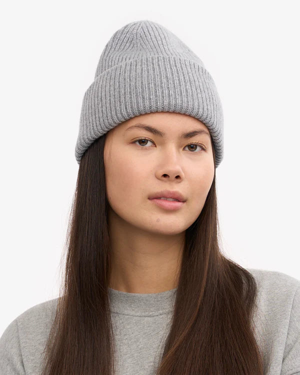 Merino Wool Hat Heather Grey