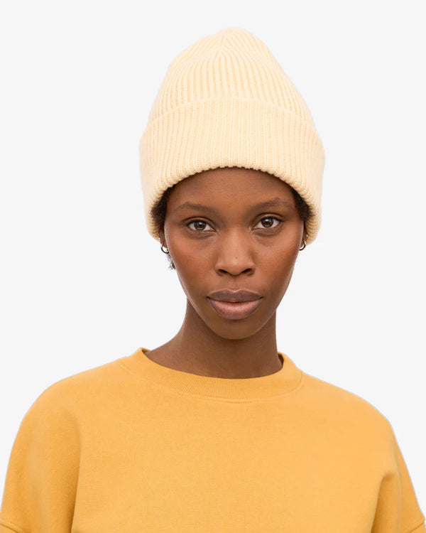 Merino Wool Hat Soft Yellow