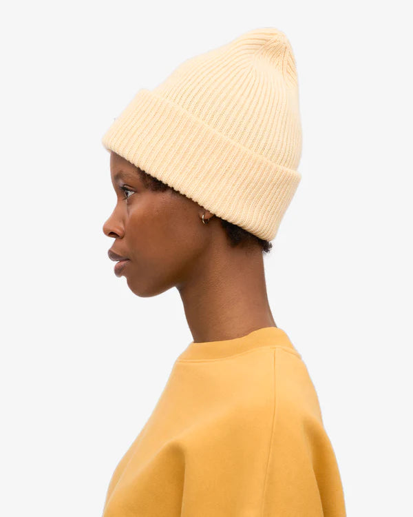 Merino Wool Hat Soft Yellow