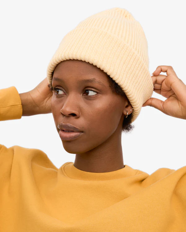 Merino Wool Hat Soft Yellow