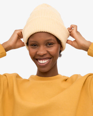 Merino Wool Hat Soft Yellow