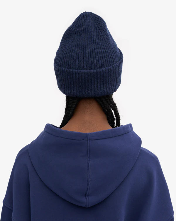 Merino Wool Hat Marine Blue