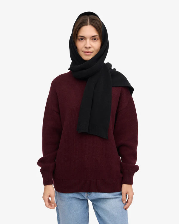 Merino Wool Schal Deep Black