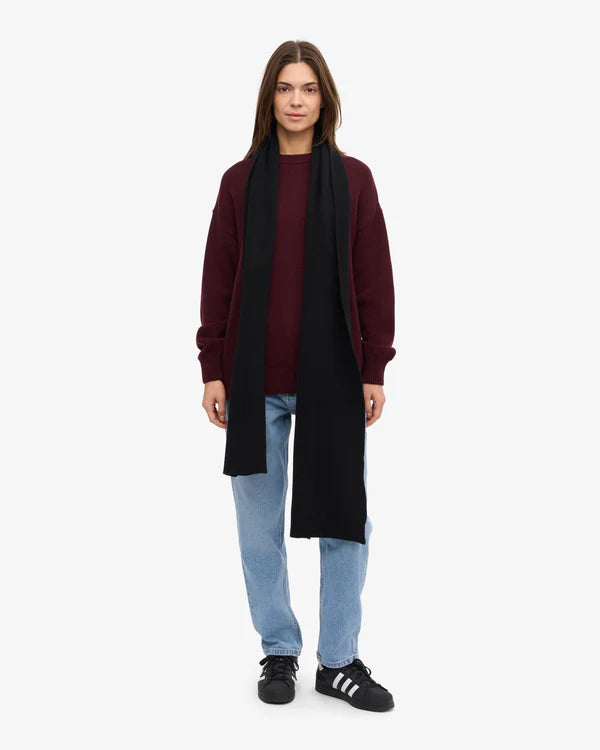 Merino Wool Schal Deep Black