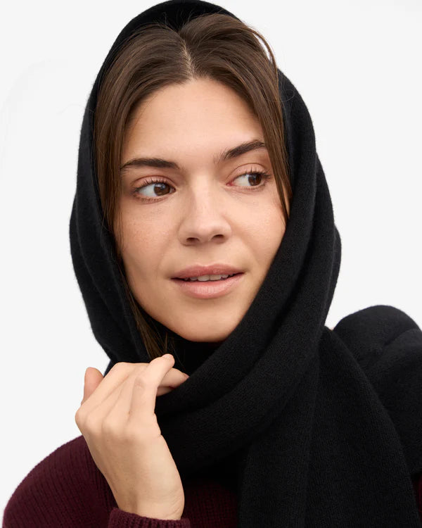 Merino Wool Schal Deep Black