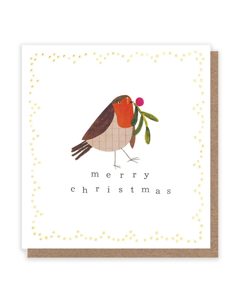 Merry Christmas Robin Klappkarte