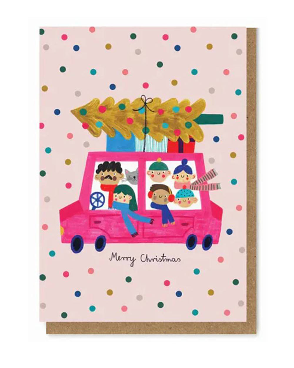 Christmas Car Klappkarte