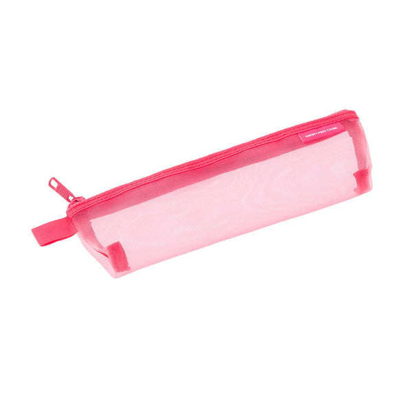 Midori Mesh Pen Case Pink