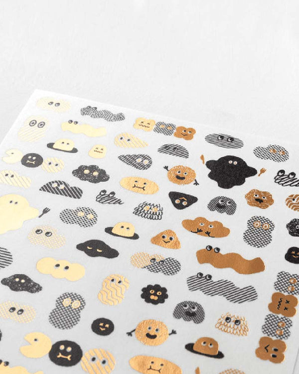Midori Yuru Log Sticker One Sheet Camouflage Mini Monster