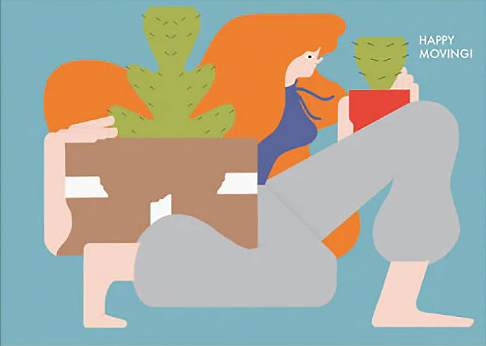 Happy Moving Karte A5