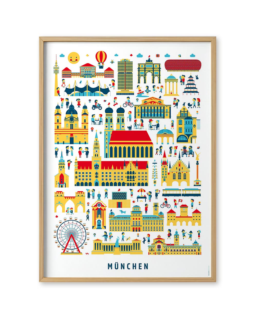 München Wimmelbild Poster (Din A3)