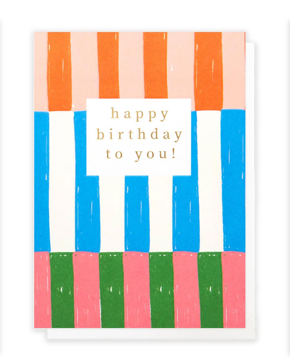 Multi Stripe Happy Birthday To You Klappkarte