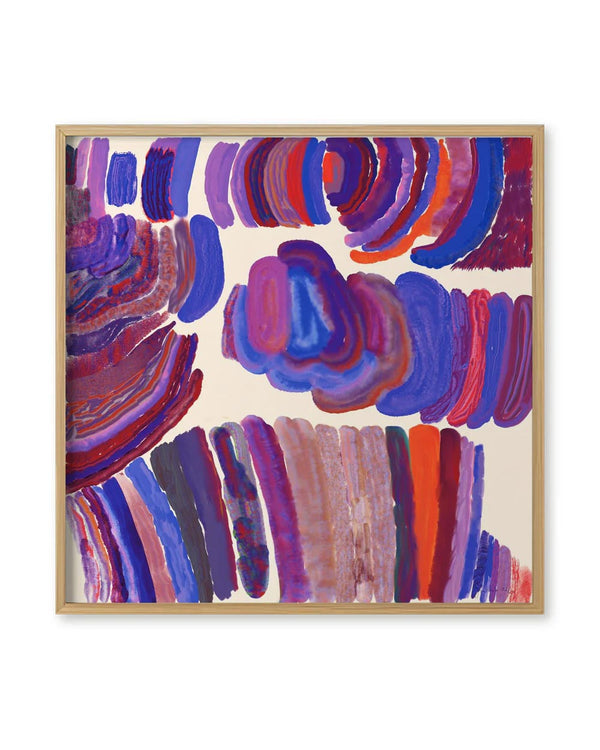 Nature #2 FineArt Print von Jan Kruse: Abstraktes Gemälde mit kraftvollen Pinselstrichen in Bögen und Bändern auf hochwertigem Papier. Handsigniert, limitiert, ohne Rahmen.