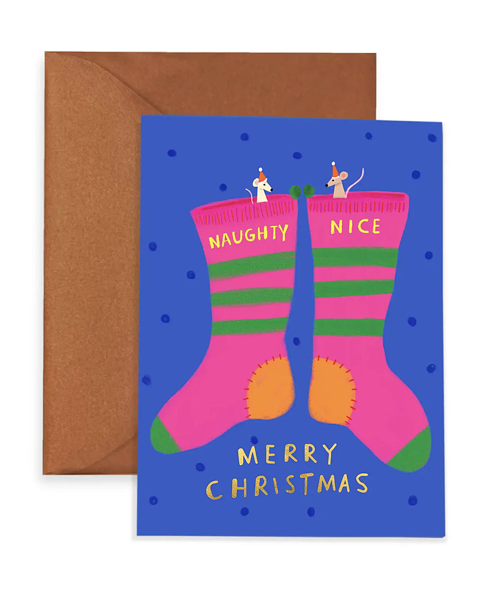 Naughty Socks Xmas Klappkarte