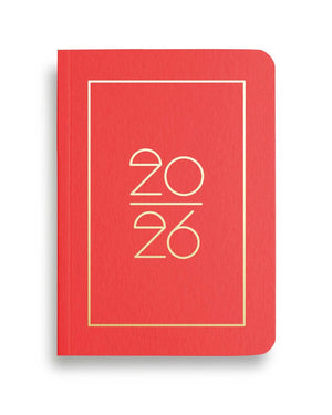 Pocket Kalender / Planner 2026 Bright Red (Din A6)