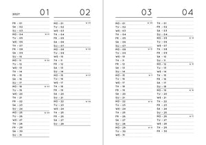 Pocket Kalender / Planner 2026 Mittelgrün (Din A6)