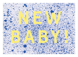 New Baby Sprenkel Postkarte