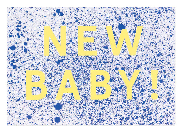 New Baby Sprenkel Postkarte