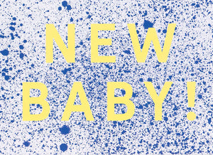 New Baby Sprenkel Postkarte