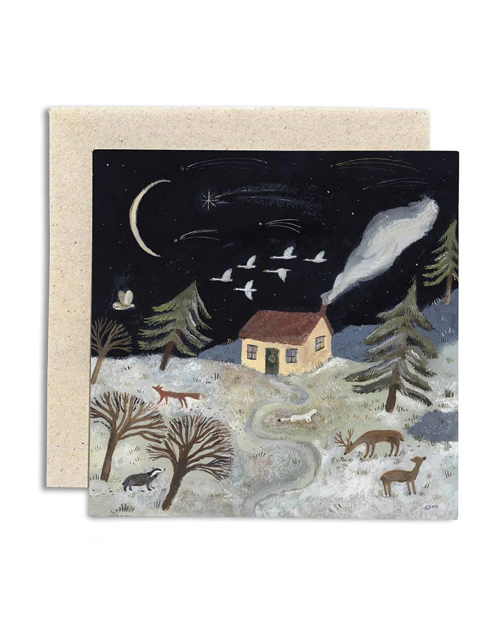 A Night In Winter Klappkarte