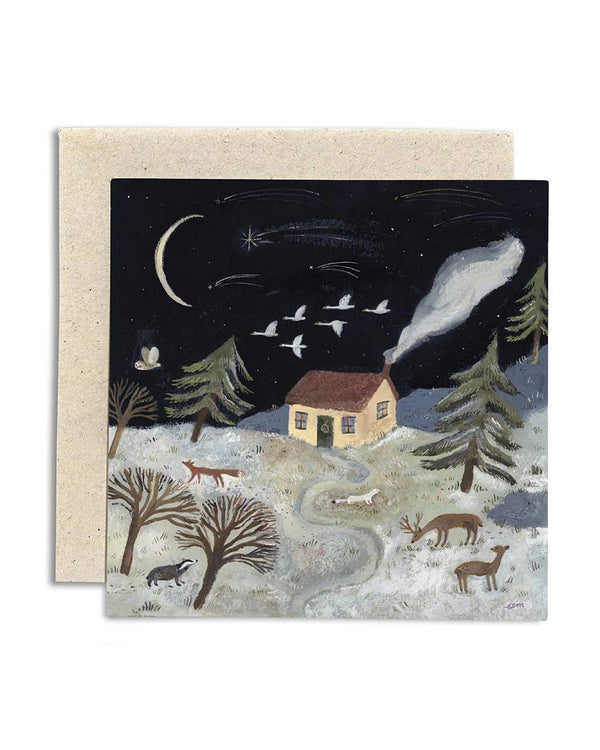 A Night In Winter Klappkarte