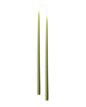 Slim Colored Candle Olive (2er-Set)