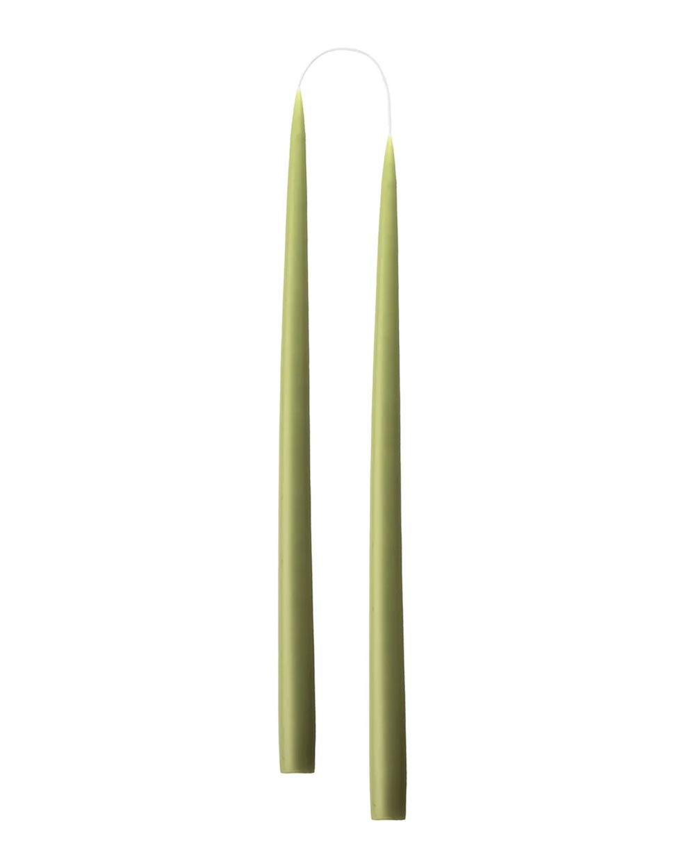 Hand Dipped Candle Olive H35cm (2er Set)