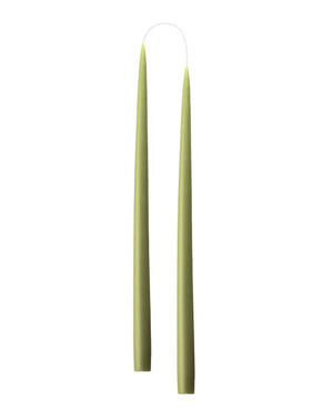 Hand Dipped Candle Olive H35cm (2er Set)