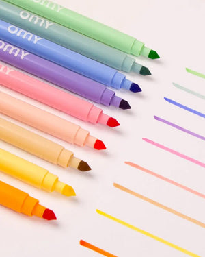 9 Dual Tipped Pastel Markers