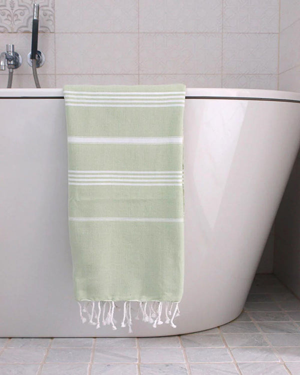 Hamamtuch Sage White