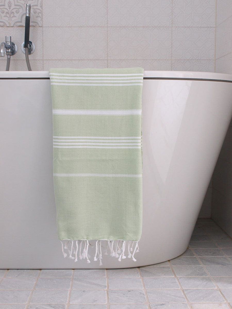 Hamamtuch Sage White