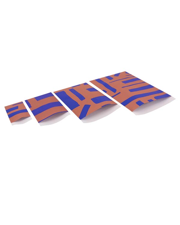 Geschenktüte Flach Jantien Baas Painted Stripes (5er-Pack)
