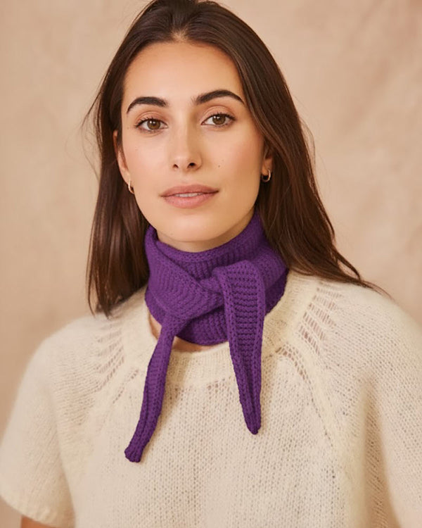 Kleiner Schal aus Wolle Mauve