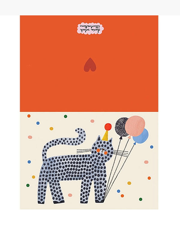 Party Cat Klappkarte