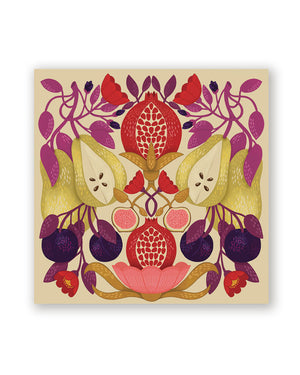 Pears & Pomegranites Klappkarte