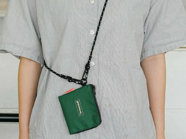 Penco L-Zip Purse Dark Green
