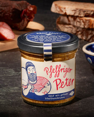 Pfeffriger Peter: Senf mit grünen Pfefferkörnern