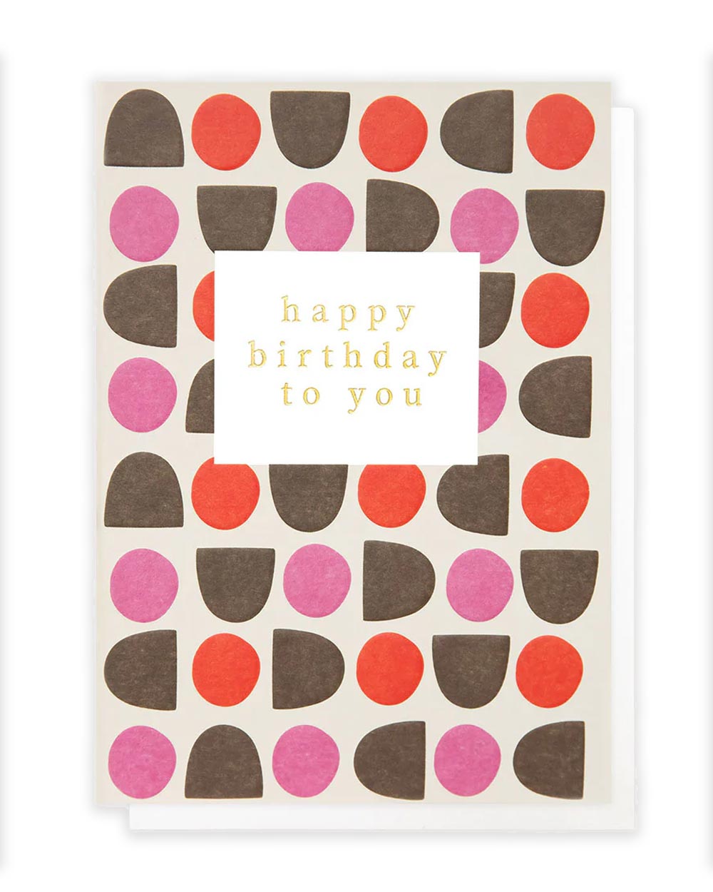 Pink & Red Geo Shapes Birthday Klappkarte