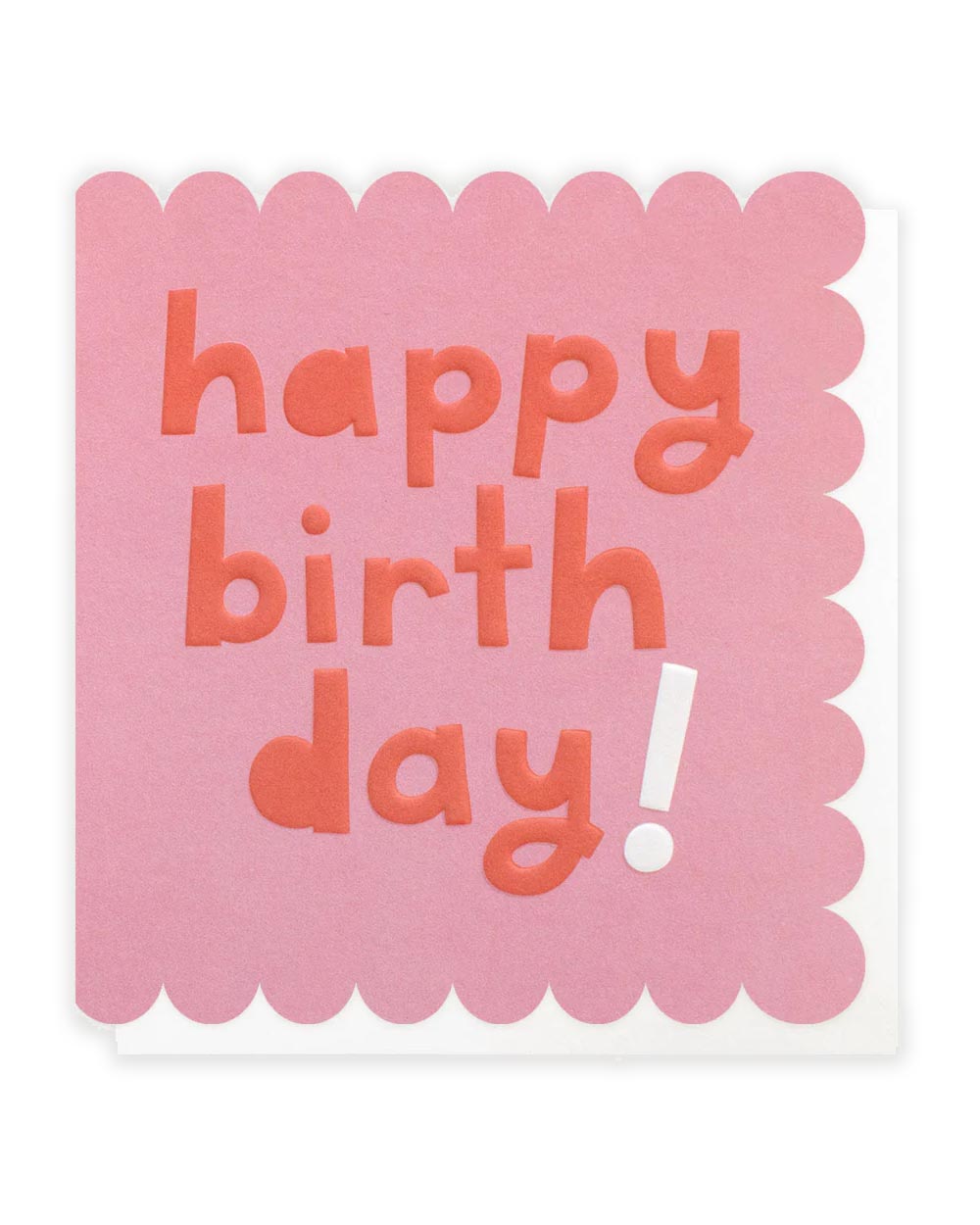 Pink Scallop Birthday Klappkarte