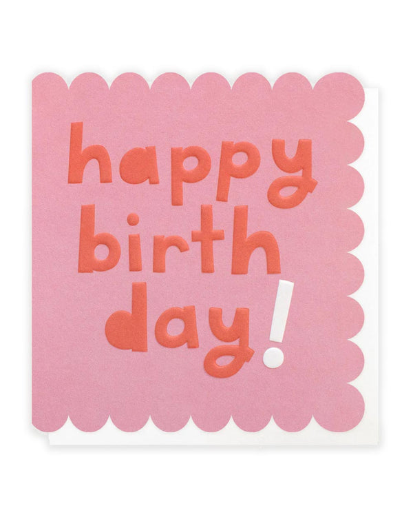 Pink Scallop Birthday Klappkarte