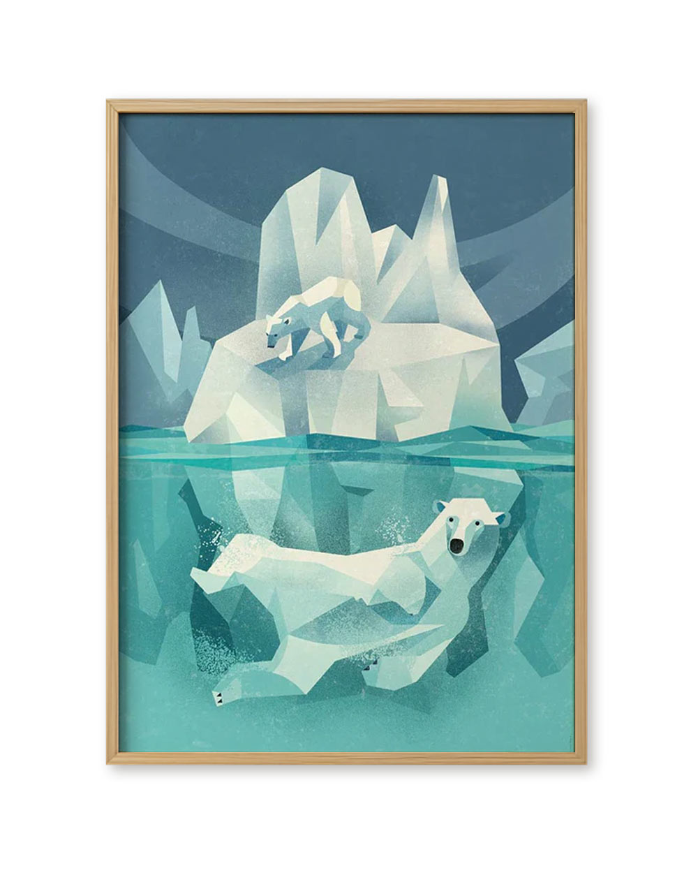 Swimming Polar Bear Poster (50 x 70 cm)
