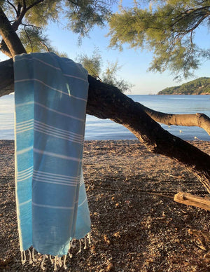 Ottomania - Hamamtuch Pool Blue White