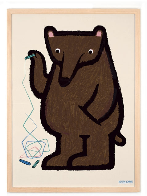 Bär malt Poster (29,7 x 42 cm)