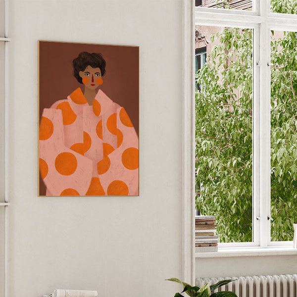 Woman With The Orange Dots Poster (70x100cm)